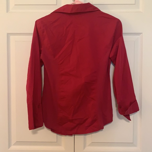 Ladies deep pink button up blouse - Picture 4 of 4